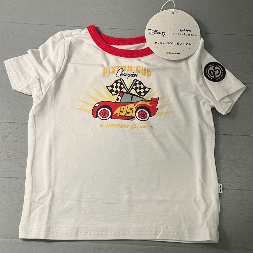 Little sleepies Lightning McQueen T-shirt 6-12months NWT